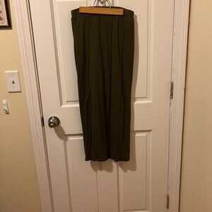 Long green skirt